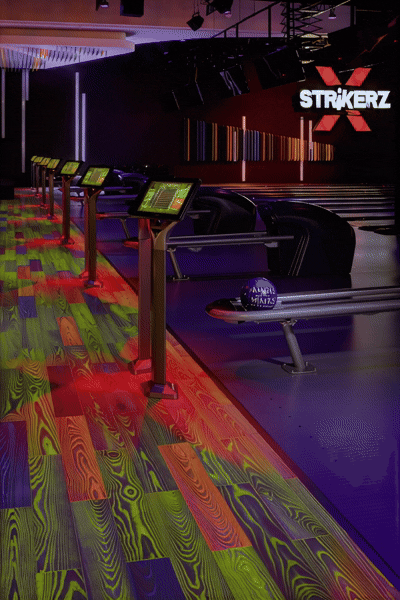 Illuminating Design: Glowry Floors Shine at the Striker Bowling Center, Angel of the Winds Casino
