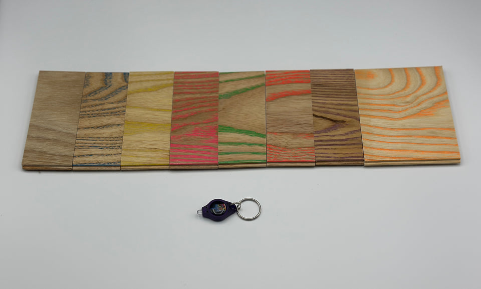 Glowry™ Luminous Wood Sample Kit – Glow-in-the-Dark Wood Finish Samples